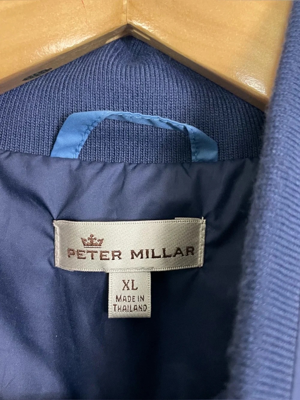 Peter Millar Wind Breaker Jacket Full Zip Navy Blue Men XL Lightweight‎